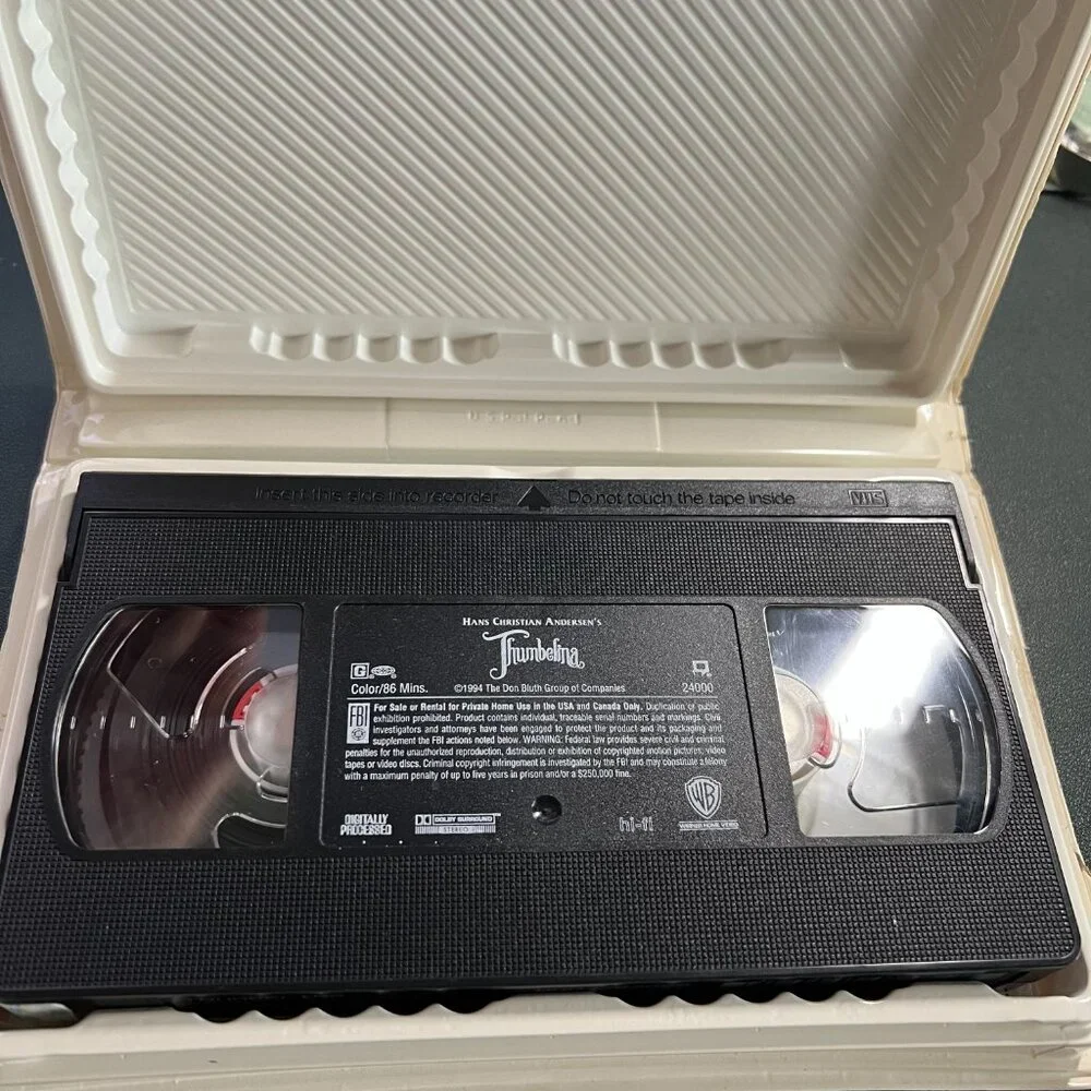 Thumbelina VHS – 1994 Don Bluth Film – Warner Bros – ISBN 0-7907-2220-8